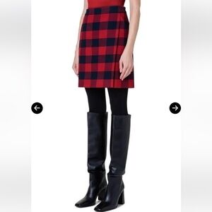 Akris Punto Buffalo Check Mini Wrap Skirt